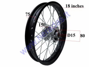 Ratlankis krosinio enduro motociklo 18 colių galinis R18 ratas