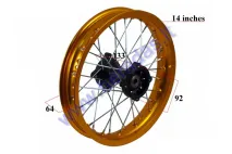 Motociklo ratas, ratlankis 14 colių (14colių) galinis LIF125/150 6202.2RS  R14 1.85x14
