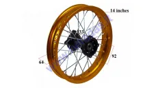 Motociklo ratas, ratlankis 14 colių galinis LIF125/150 6202.2RS  R14 1.85x14