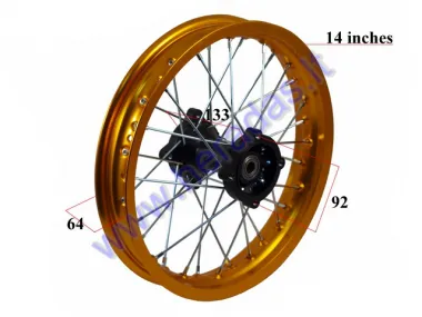 Motociklo ratas, ratlankis 14 colių galinis LIF125/150 6202.2RS  R14 1.85x14