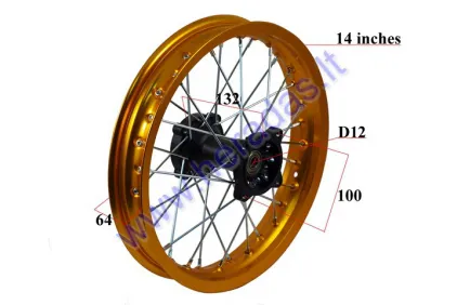 Ratlankis motociklo 14 colių R14 galinis LIF125/150 6301.2RS 1.85x14