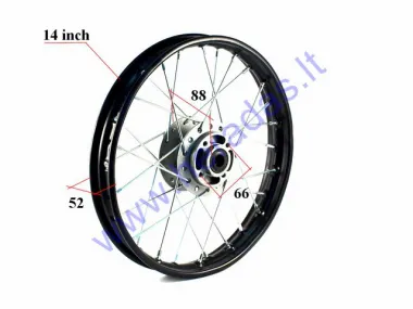 Motociklo ratas, ratlankis 14 colių priekinis įvorė D12   R14
