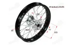 REAR RIM FOR MOTORCYCLE 18 INCHES  FITS MTL250 MOTOLAND  R18