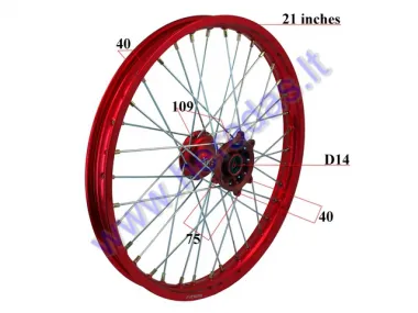 Ratlankis motociklo 21 colio priekinis tinka motociklui MTL250 MOTOLAND  R21 ratas