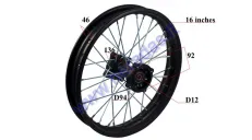 Ratlankis motociklo galinis 16  colių  R16 ratas