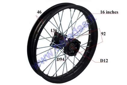 REAR WHEEL 16 INCH FITS MOTORCYCLES  R16