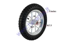 Motociklo ratas, ratlankis priekinis su padanga 50cc motociklui   R8