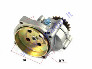 Transmission gearbox reducer for 50cc quad bike with drum