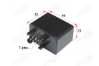 Rėlė posūkių 12V 7 kontaktų Suzuki 38610-03F00-000 LED/Klasikiniai posūkiai naud. min 21W lemp.