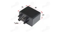 Rėlė posūkių 12V 7 kontaktų Suzuki 38610-03F00-000 LED/Klasikiniai posūkiai naud. min 21W lemp.