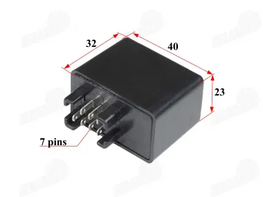 Rėlė posūkių 12V 7 kontaktų Suzuki 38610-03F00-000 LED/Klasikiniai posūkiai naud. min 21W lemp.