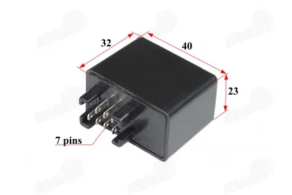 Rėlė posūkių 12V 7 kontaktų Suzuki 38610-03F00-000 LED/Klasikiniai posūkiai naud. min 21W lemp.