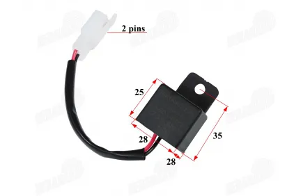 Rėlė posūkių motociklo keturračio motorolerio  2 kontaktų LED 12V DC AC 1-100W