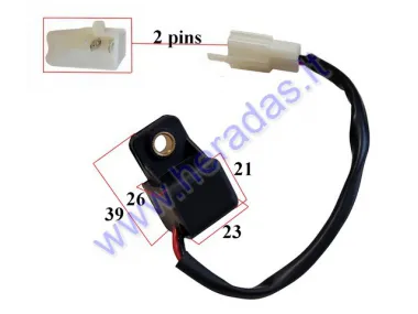 RELAY WITH WIRE 2 PINS FOR SCOOTER, with cable for LED cornering 130W