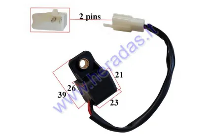 RELAY WITH WIRE 2 PINS FOR SCOOTER, with cable for LED cornering 130W