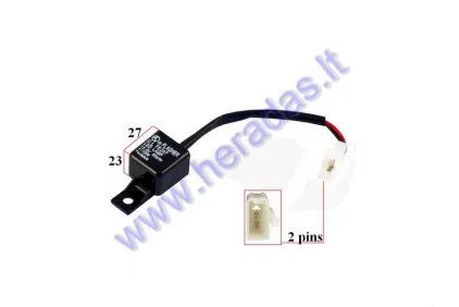 RELAY WITH WIRE 2 PINS FOR SCOOTER, LED TURN SIGNAL LIGHT UP TO 10W