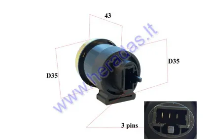RELAY FOR SCOOTER, MOPED  3 PINS WITHOUT WIRE 12V