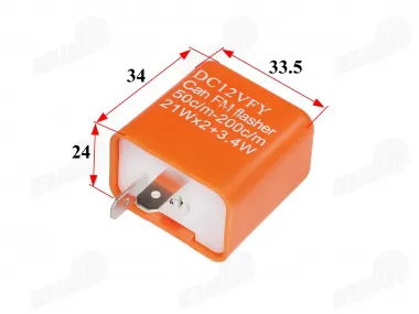 Rėlė posūkių universali 2 kontaktų 12v  2X21W + 3.4W tinka MS03, MS04
