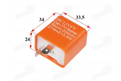 Rėlė posūkių universali 2 kontaktų 12v  2X21W + 3.4W tinka MS03, MS04