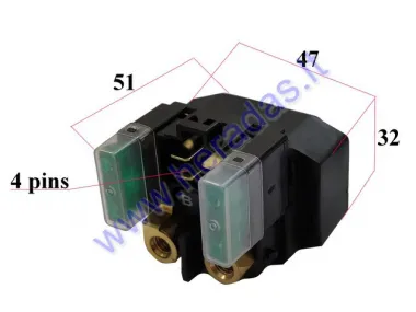 Starter relay 12V for motorcycle 30A YAMAHA YFM660 YFM350 FZS600 2002-2007 5TJ-81940-10-00 5HH-81940-00-00, 5HH-81940-01-00, 5HH-81940-02-00 5TJ-81940-11-00,5TJ-81940-12-00