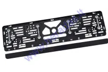 License plate frame with rubber gaskets. Dimensions 520mm x 110mm