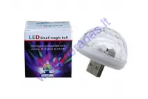 RGB USB mini lempa, karaoke, disco reaguoja nuo garso 4W LED