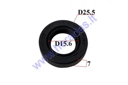 Oil seal for scooter shaft 15.6/25.5/7 15.6X25.5X7 right side KYMCO, PEUGEOT