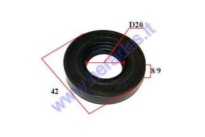 Riebokšlis veleno Minarelli 20X42/43X8/9  APRILIA/MBK/YAMAHA
