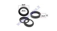 OIL SEALS FOR FRONT FORK SUITABLE FOR YAMAHA TW 200 1989-2015 33x45x10,51MM