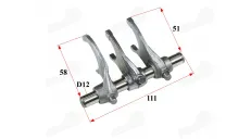 Gear shift drum assembly (with forks) for ATV quad bike
