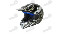 Šalmas motociklininko krosinis ENDURO JUODA/PILKA