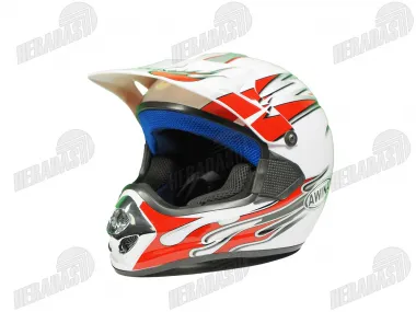 Šalmas motociklininko krosinis ENDURO RAUDONA