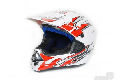 Šalmas motociklininko krosinis ENDURO RAUDONA/BALTA Šalmas motociklininko krosinis ENDURO RAUDONA/BALTA