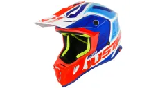 Motorcyclist cross helmet Just1 J38 Blade BLUE RED WHITE