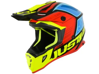 Motorcyclist cross helmet  Just1 J38 Blade RED BLUE YELLOW BLACK