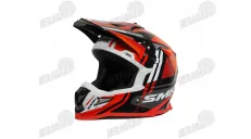 Šalmas motociklininko SMK ALLTERRA X-Sprint  juoda/balta/raudona