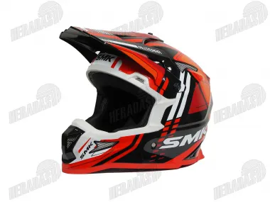 Šalmas motociklininko SMK ALLTERRA X-Sprint  juoda/balta/raudona