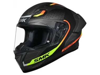 Šalmas motociklininko SMK STELLAR SPORT Juoda / Pilka / Geltona