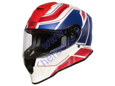 MOTORCYCLE HELMET ORIGINE DINAMO GALAXY BLUE RED WHITE