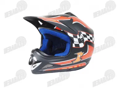 Children's cross helmet ENDURO 47-48cm Red BLACK