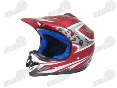 Children's cross helmet ENDURO 47-48cm Red matte