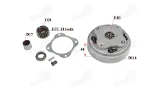 Clutch for ATV quad bike 110-125cc full set 18 teeth