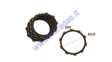 CLUTCH FRICTION DISC SET FOR MOTORCYCLE KTM, Yamaha DT125R,RE,X 88-07 TDR125 89-94