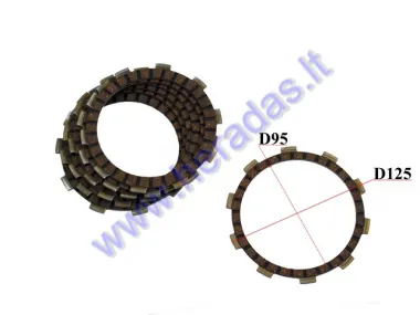 CLUTCH FRICTION DISC SET FOR MOTORCYCLE KTM, Yamaha DT125R,RE,X 88-07 TDR125 89-94