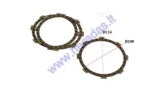 CLUTCH FRICTION DISC SET FOR MOTORCYCLE Yamaha DT 50cc LC