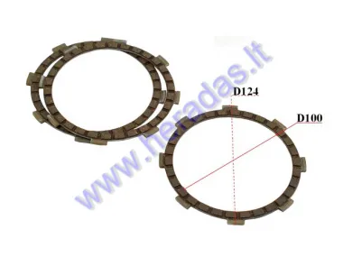 CLUTCH FRICTION DISC SET FOR MOTORCYCLE Yamaha DT 50cc LC