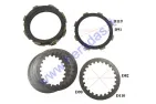 CLUTCH FRICTION DISC 6 PCS, INTERMEDIATE DISCS 5 PCS  SET FOR ATV QUAD-BIKE, MOTORCYCLE  CB250CC ZS169 FMM ATV BASHAN