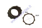 CLUTCH FRICTION DISC SET 6 PCS. FOR ATV MOTORCYCLE QUAD-BIKE  CB250CC ZS169 FMM ATV BASHAN