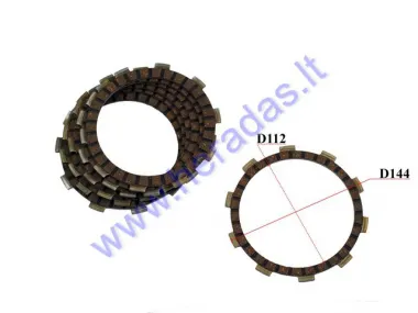 CLUTCH FRICTION DISC 7 PCS. FOR ATV QUAD BIKE HUSQVARNA FC, KTM SX-F, XC-F 250/350 2018-2021