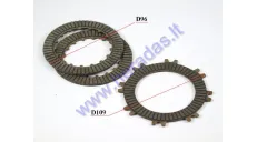 Clutch friction disc for ATV quad bike